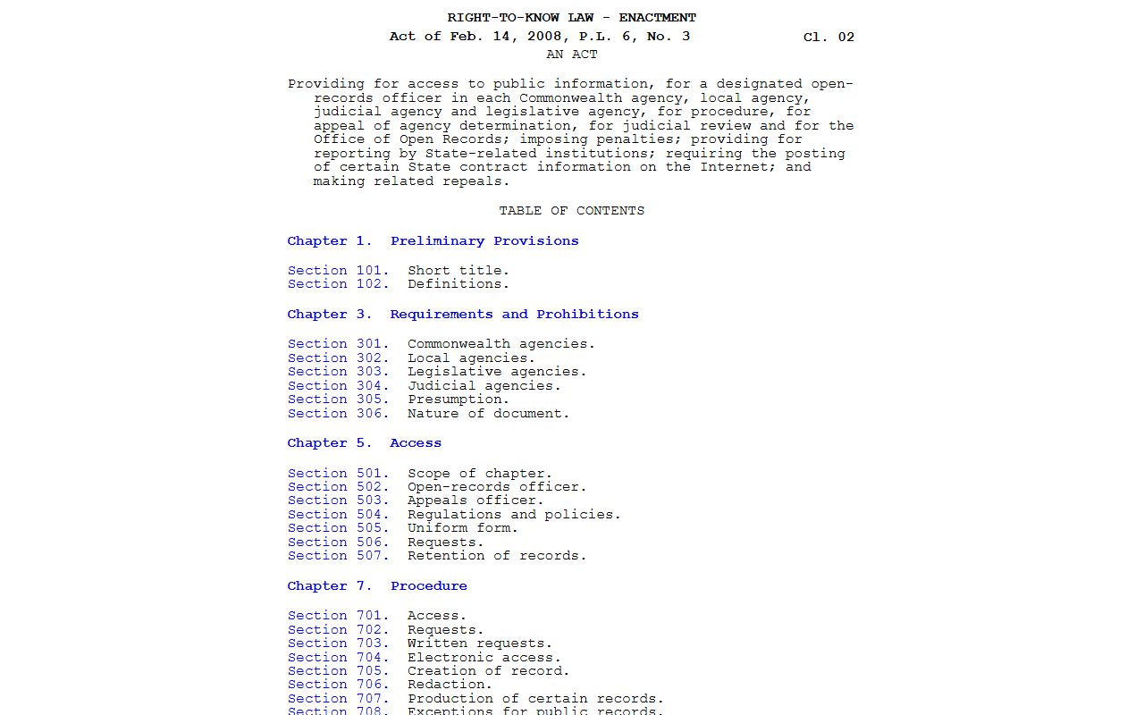Susquehanna County court records Pennsylvania Right-to-Know Law source