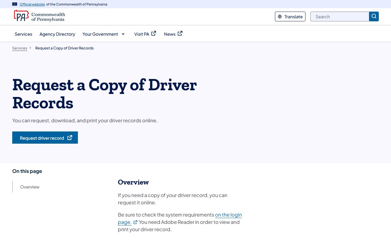 Susquehanna County traffic court records PennDOT driver service